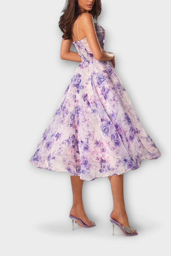 שמלת מידי שיפון אלגנטית