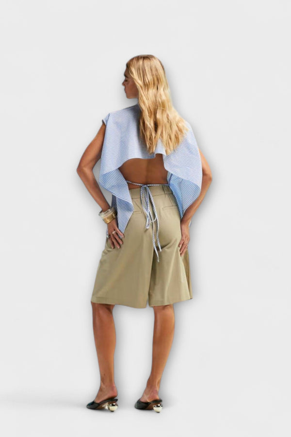 ליאונה - טופ סטריפי ללא שרוולים