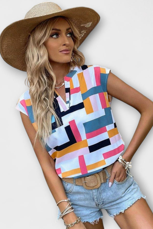 קלואי - חולצה קצרה עם שרוולים קצרים