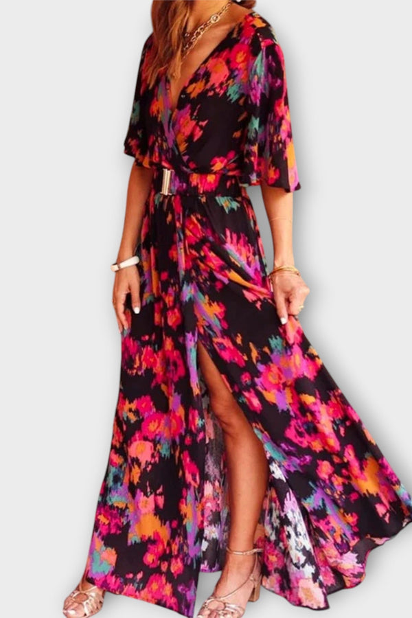 סבין - שמלת מקסי עם עיצוב זורם