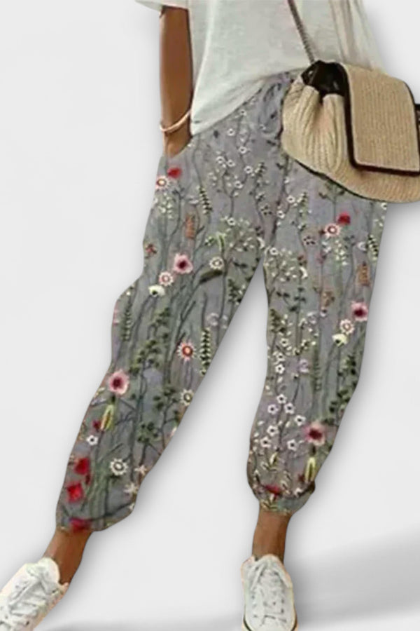 בורגה - מכנסי כותנה-פשתן נוחים