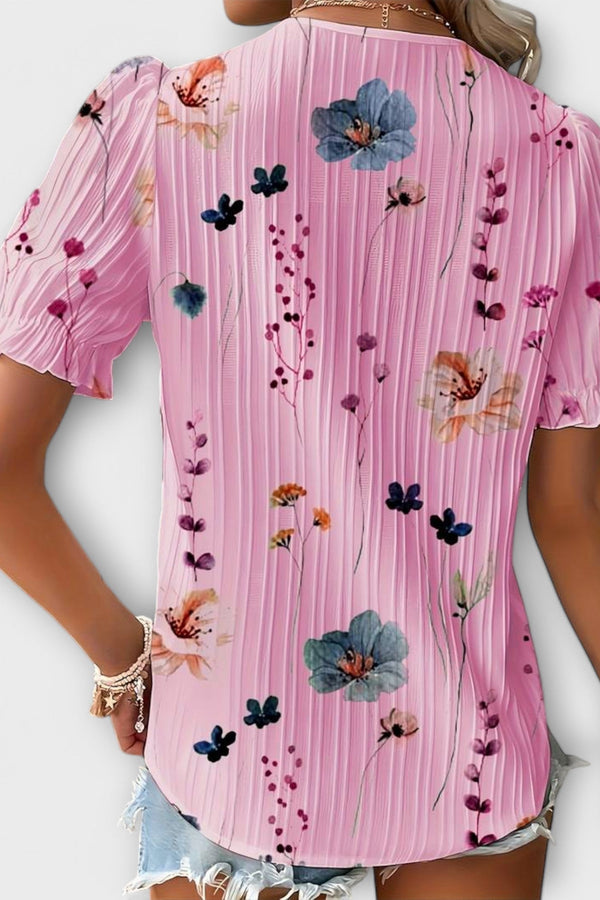 אימילי - חולצה אופנתית עם מחשוף בצורת V