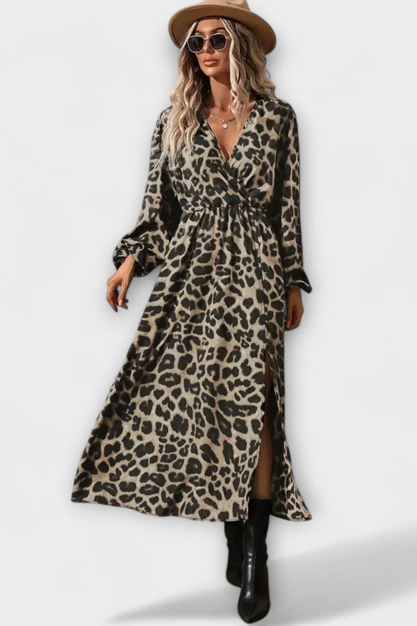 נטלי - שמלה אופנתית עם הדפס נמר