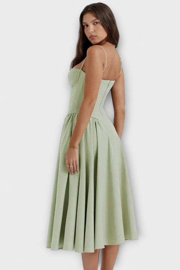 רוזלי - שמלת קורסת ללא שרוולים מעודנת