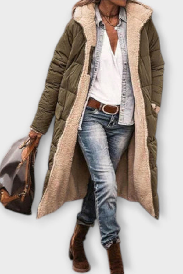 קורה - מעיל עם ציפוי פרווה רכה