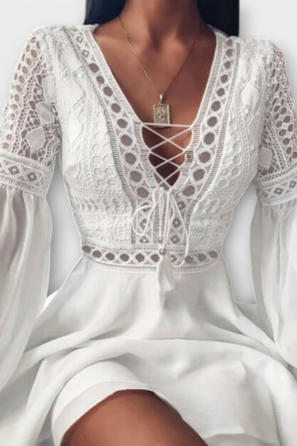 סקאדי - שמלת בוהו קצרה