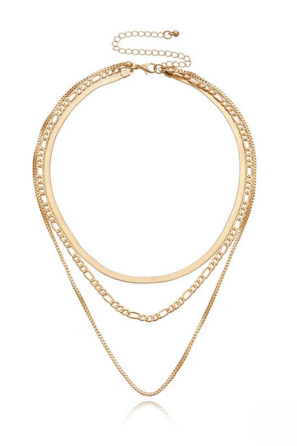 שרשרת שכבות וינטג' בת 3 חלקים