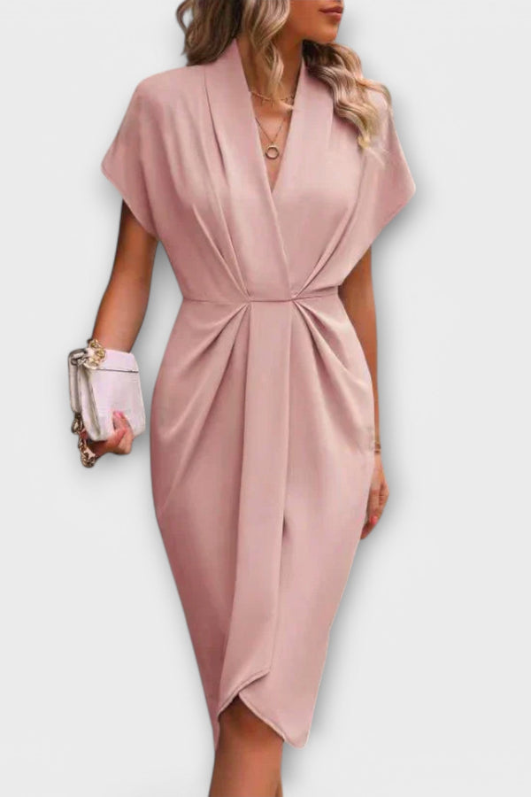 סרנה - שמלת מידי עטופה